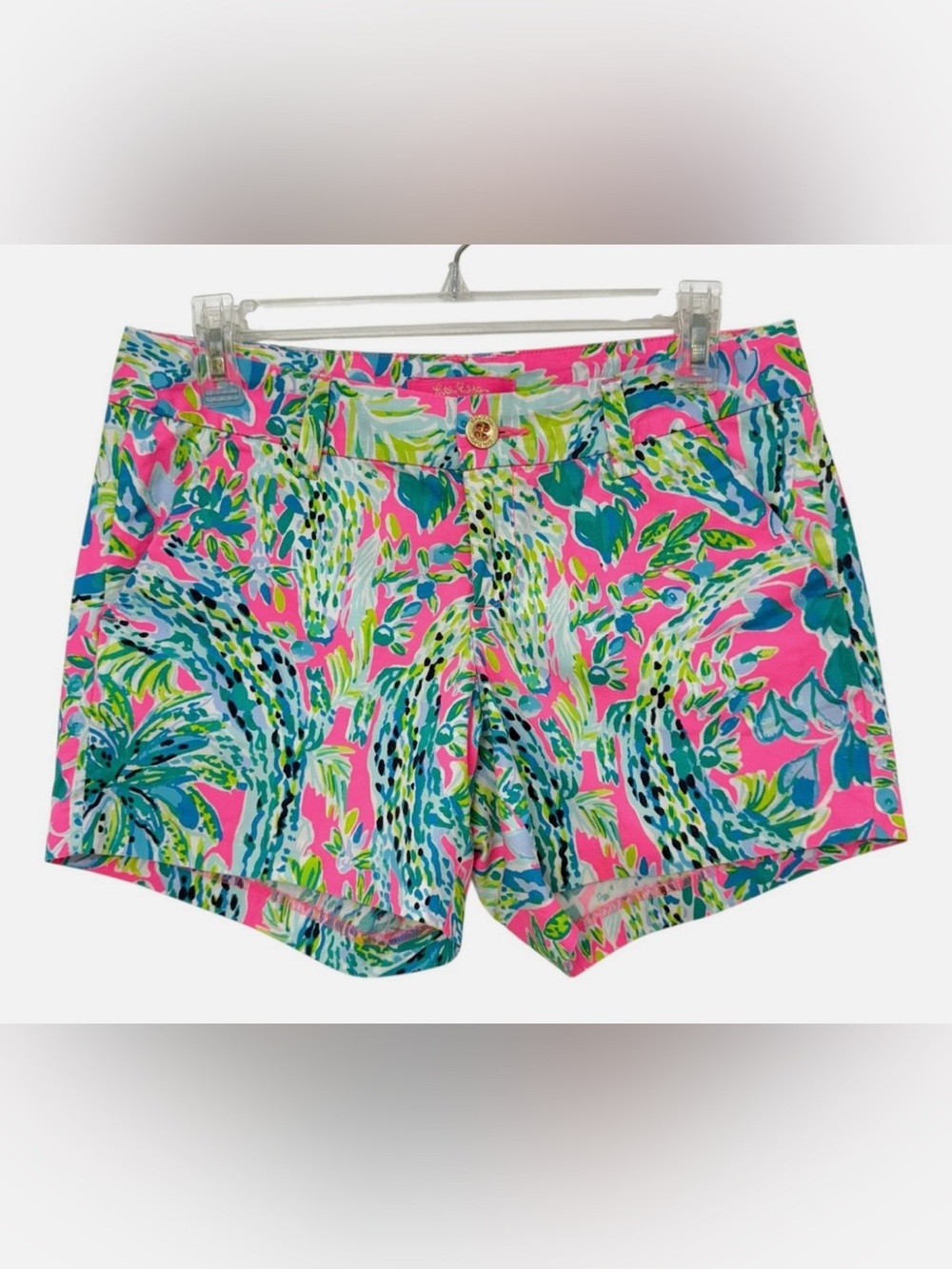 Lilly Pulitzer Callahan Snap Back Alligator Shorts size 10